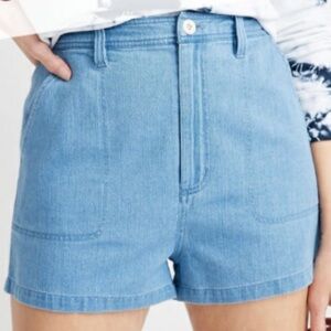 COPY - Madewell Denim Camp Shorts Elastic Back Sz S